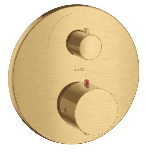 AXOR-HG-AXOR-Starck-Thermostat-Unterputz-mit-Absperrventil-Brushed-Gold-Optic-10700250 gallery number 1